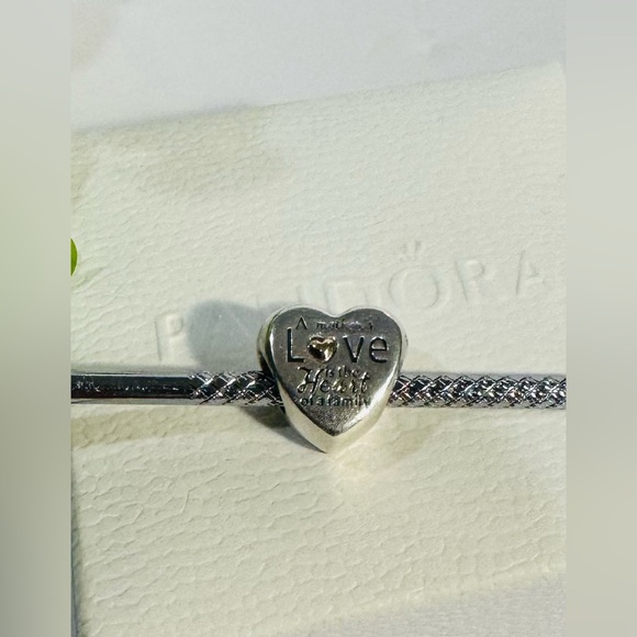 Authentic Retired Pandora ‘Heart of the Family’ Two-Tone Charm - Picture 2 of 11